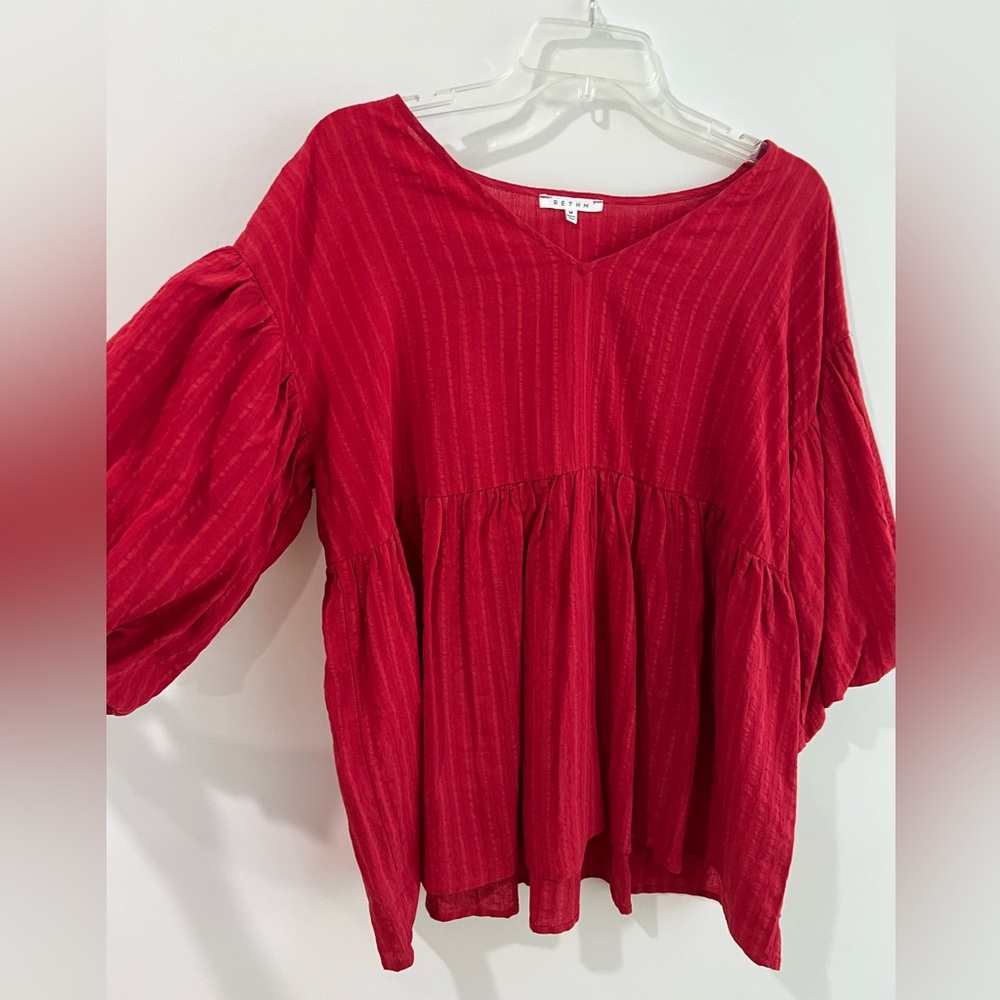 Red Blouse with full sleeves